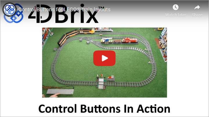 4DBrix 12V style control buttons for LEGO® Trains
