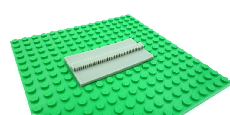 3D printed monorail tile compatible with LEGO monorail.