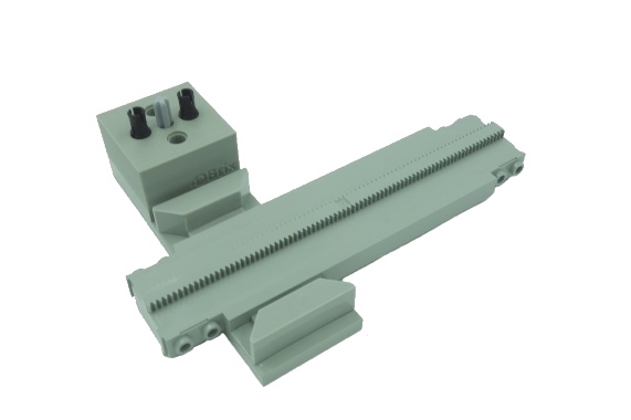Motor mount bracket for LEGO monorail monoswitch.