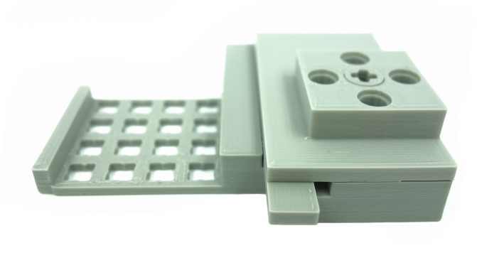 Motor mount brackets for LEGO monorail switches.