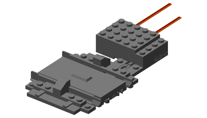 Decoupler for LEGO PF train tracks.