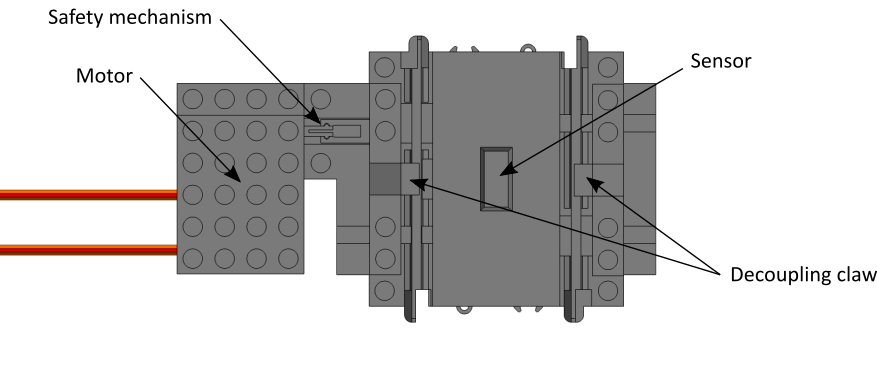 Decoupler for LEGO PF train tracks.