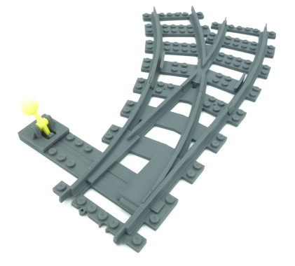 4pcs Curved Track Particle Train Set Building Blocks