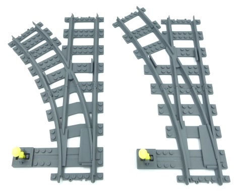 3D printed LEGO compatible R56 track switch.