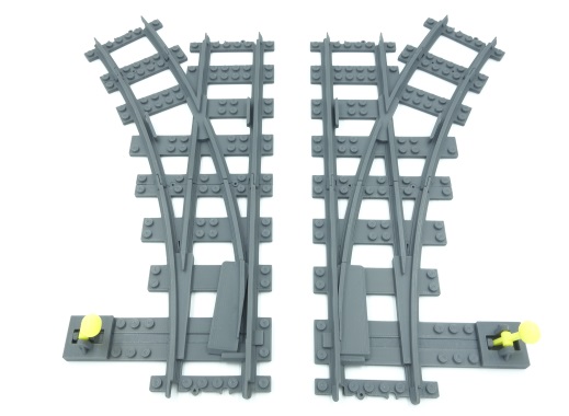 3D printed LEGO compatible R56 track switch.