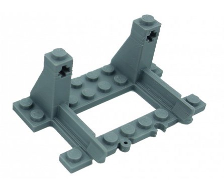 3D printed LEGO train compatible bumper buffer track.