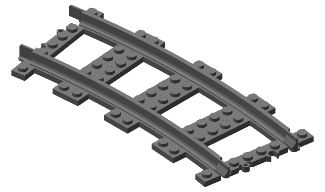 3D printed LEGO compatible R56 curve.