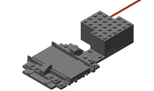Decoupler for LEGO PF train tracks.