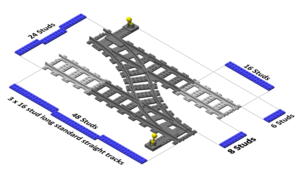 3D printed LEGO compatible single crossover.