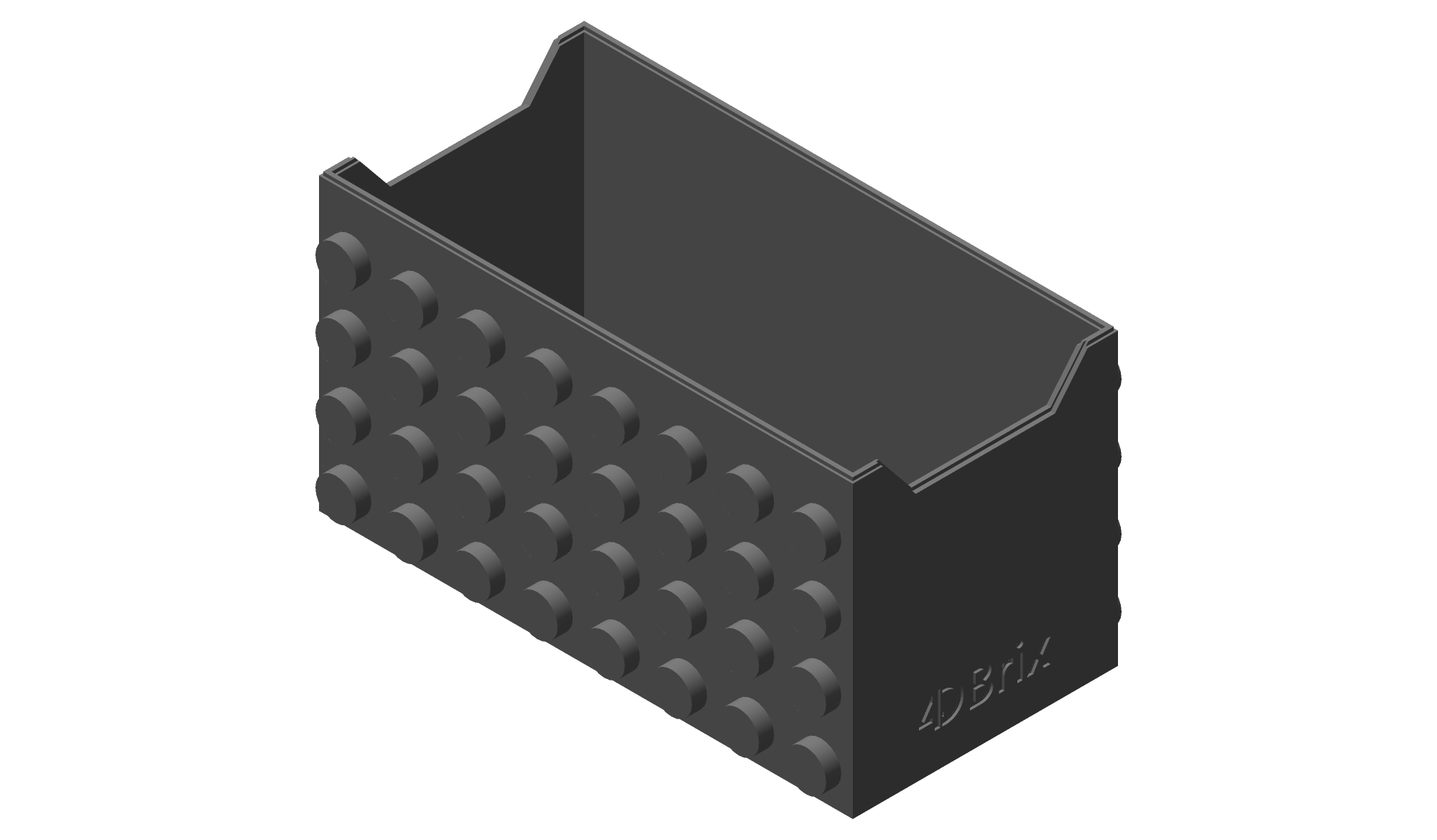 Studded battery box for LEGO trains.