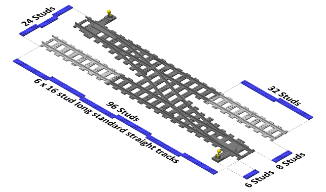 3D printed LEGO compatible single crossover.