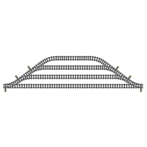 Train Rail Yard - 3 Parallel Tracks Train Rail Yard - 3 Parallel Tracks