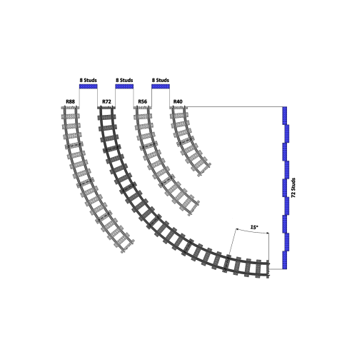 R72 Curves - 6 Pieces R72 Curves - 6 Pieces